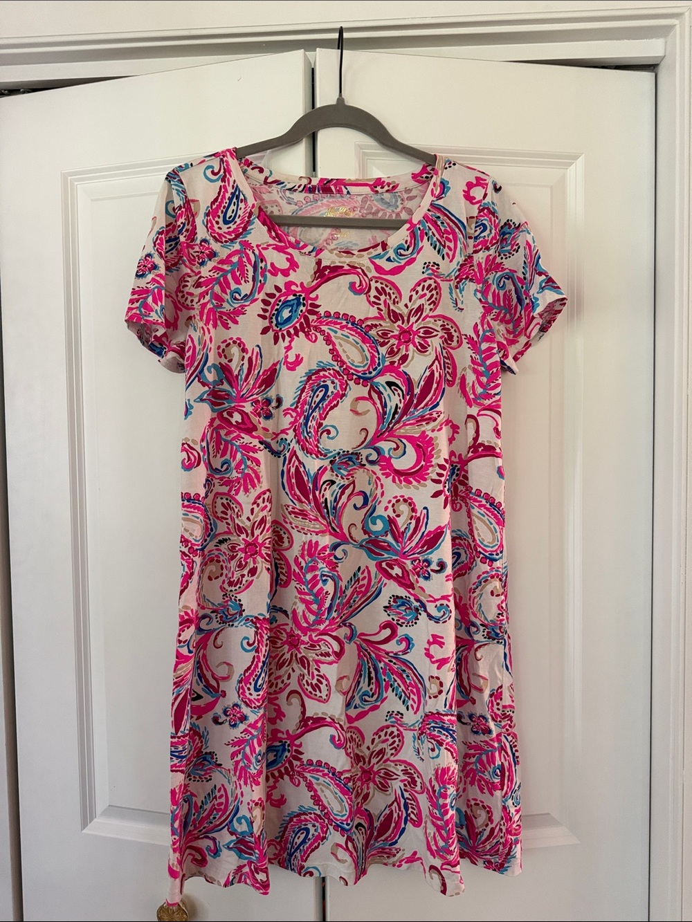 Lilly Pulitzer Pink Multi Paisley T-Shirt Dress